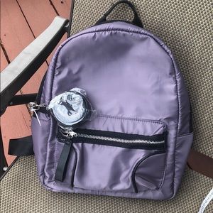 NWT KISSME COUTURE SILVER BACKPACK W/ SMILEY COIN